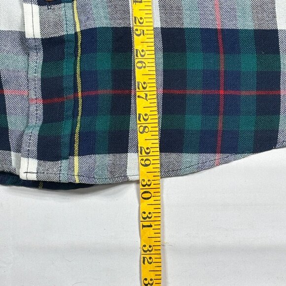 VTG Allen Wickfield Outdoor Outfitters Blue/Green Plaid Button Shirt Mens XL - Picture 7 of 8